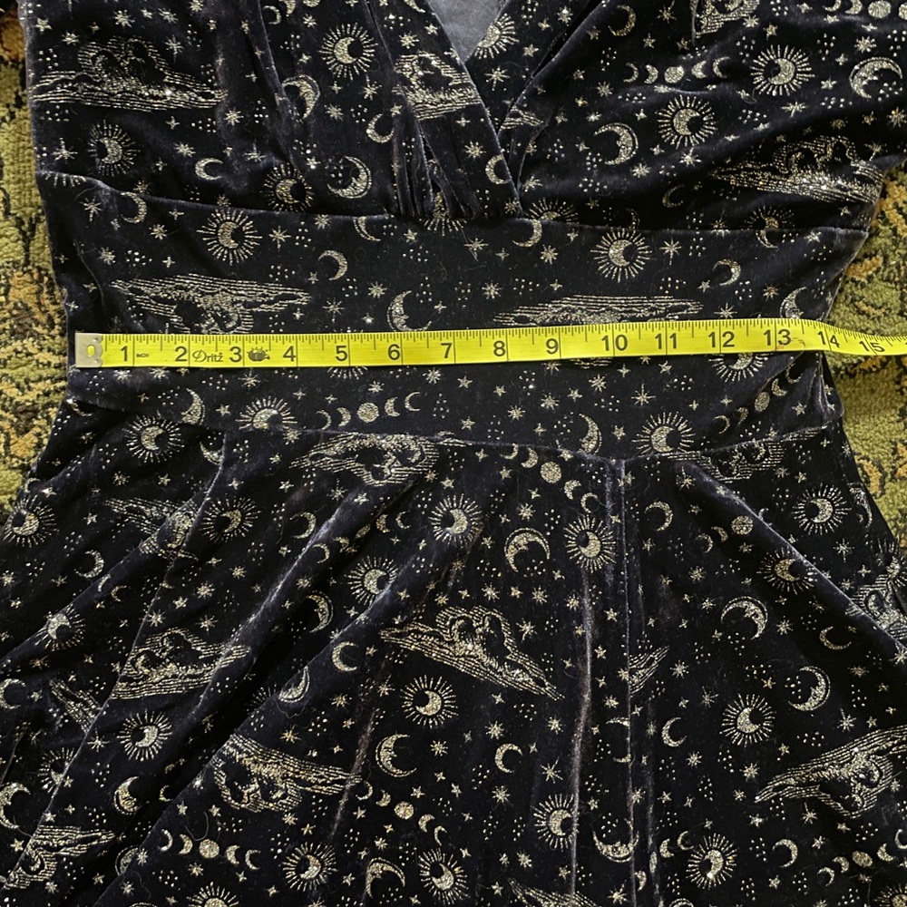 Collectif Trixie Celestial Velvet Swing Dress NWT - Picture 5 of 8